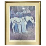 Signed Reed Dawson "Portrait of a Horse" Print.