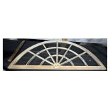 Antique Wooden Lunette Transom Window.