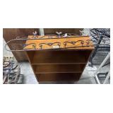 Metal Rooster WallArt, Maple BookShelf.