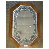 Stained Glass Style Wall Mirror.