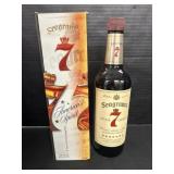 Seagrams Seven Crown Whiskey Bottle.