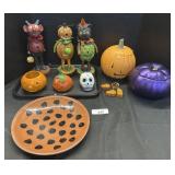 Bachleda Tulipware Redware Plate, Halloween Decor