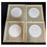 Royal Copenhagen "Four Seasons" Bisque Set.