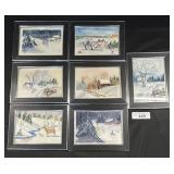 Frank Miles Signed Water Color Landscape Paintings