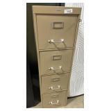 Pressed Steel Filing Cabinet.