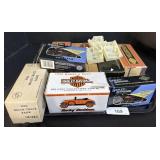 Die Cast Collectable Coin Banks & Playing Cards.