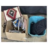 Back Massager, Indian Pillow, Baskets.