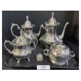 Silver-Plated Coffee & Tea Service Set.