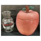 Wengertï¿½s Milk Juice Pitcher, Apple Cookie Jar.