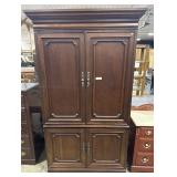 Tuscan Style Cherry Media Armoire.