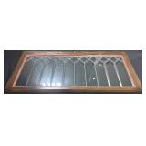 Vtg Leaded Glass Transom Window.