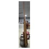 Vtg Steel Milk Jug, Primitive Wooden Ironing