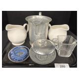 Ceramic & Metal Pitchers, Small Dishes.