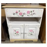 Floral Painted IKEA Style Night Stand.