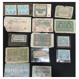 Early 20th Century Foreign Currency Banknotes.