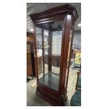 Colonial Style Cherry Curio Cabinet.