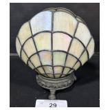Tiffany Style Iridescent Stained Glass Shell Lamp.