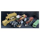 Cast Iron Train, Trolley, Wagon, Circus Truck.