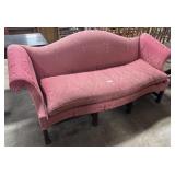 Chippendale-Style Camelback Sofa.