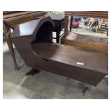 Vtg Walnut Baby Rocker.