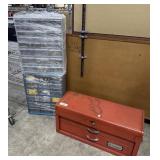 Pressed Steel Tool Chest, (2) Parts Organizers w/