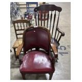 Oak & Cane Side Chair, Captains Chair & Rocker.