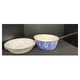 Graniteware Enamelware Pot.