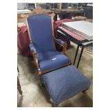 Victorian Eastlake Style Rocker & Ottoman.