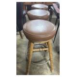 (3) Spindle Leg Barstools.