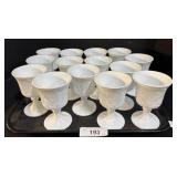 14 Indiana Glass Colony Harvest Goblets.
