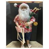 Beach Theme Christmas Santa Figure.