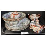 Japanese Kutani Hand-Painted Geisha Ware Tea Set.