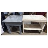 (2) Rustic Style Tables.
