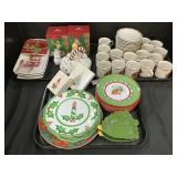 Christmas Ornaments, Plates, Mug Set.