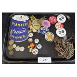 Keys, Pins, Tokens.