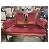 Victorian Eastlake Style Settee.