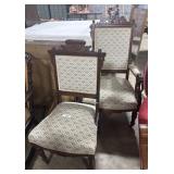 Victorian Eastlake Style King & Queen Chairs.