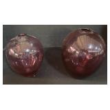 2 Pilgrim Glass Vases.