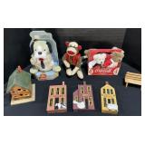 Boydï¿½s Coca Cola Teddy Bears, Monkey, Wood Houses.