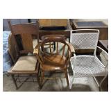 Wrought Iron Patio Chair, Oak Side Chair,