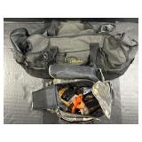 Cabelaï¿½s Duffle, NWTF Range Bag, Binoculars.
