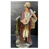 Antique 1919 Chalkware Arabian Musician Figure.