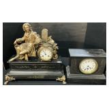19th C. French Style Mantel Clocks, Vapeur.