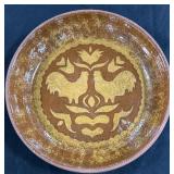 1978 Foltz Redware Pottery Pie Dish.