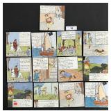 13 Vintage Nursery Rhyme Tiles.