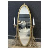 Art Deco Wall Mirror w/ Candle Lights.