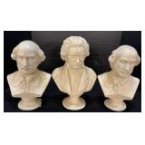 Chalkware Shakespeare & Beethoven Busts.