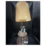 Lamp measures 27ï¿½ tall.   Is in working