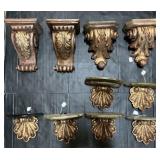 Chalkware Sconce Shelves & Corbels.