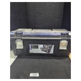 Kobalt 26in plastic toolbox with some contents